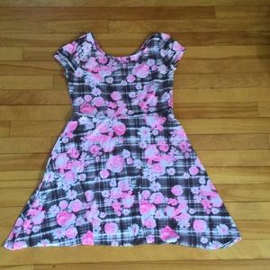 SO Girls Grey and Pink Dress